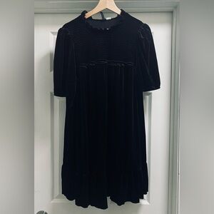H&M Divided Black Velvet Dress